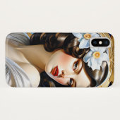 Coques Case-Mate iPhone Flavia Art Nouveau Groupe Mucha Style (Dos (Horizontal))