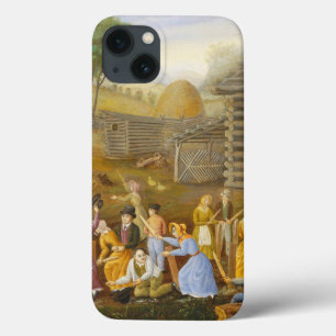 Coques Pour iPhone Flax Scutching Bee, 1885 (oil on bed ticking)