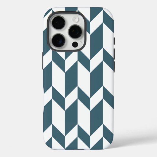 Coques Case-Mate iPhone Flèche à deux tons gras Chevron Bleu Bleu Bleu (Verso)