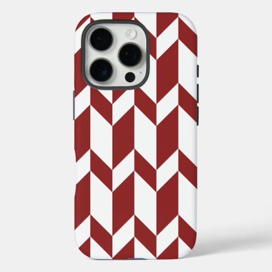 Coques Case-Mate iPhone Flèche Chevron Gras Deux Tons Blancs Rouge (Verso)