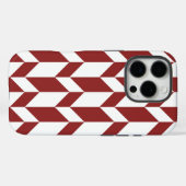 Coques Case-Mate iPhone Flèche Chevron Gras Deux Tons Blancs Rouge (Verso (horizontal))