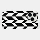Coques Case-Mate iPhone Flèche Chevron Gras Deux Tons Bleu Noir & Blanc (Verso (horizontal))