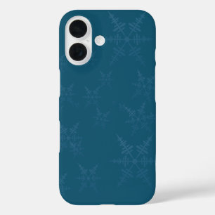 Coques iPhone 16 Flèche de neige bleu foncé