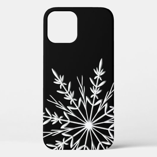 Coques Case-Mate iPhone Flèche de neige noire et blanche (Verso)