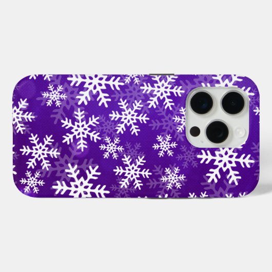 Coques Case-Mate iPhone Flèche de neige violette et blanche (Verso (horizontal))