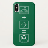 Coques Case-Mate iPhone Flèche | Équation de flèche verte (Dos)