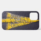 Coques Case-Mate iPhone Flèche jaune fissurée sur une route Coque-Mate iPh (Verso (horizontal))