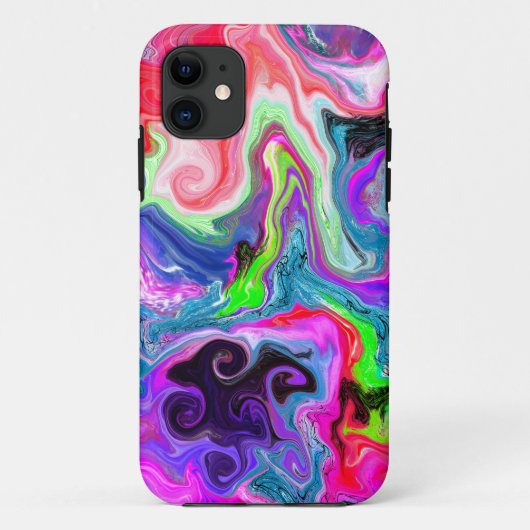 Coques Case-Mate iPhone Flèches colorées Marbre Fluide Art (Dos)