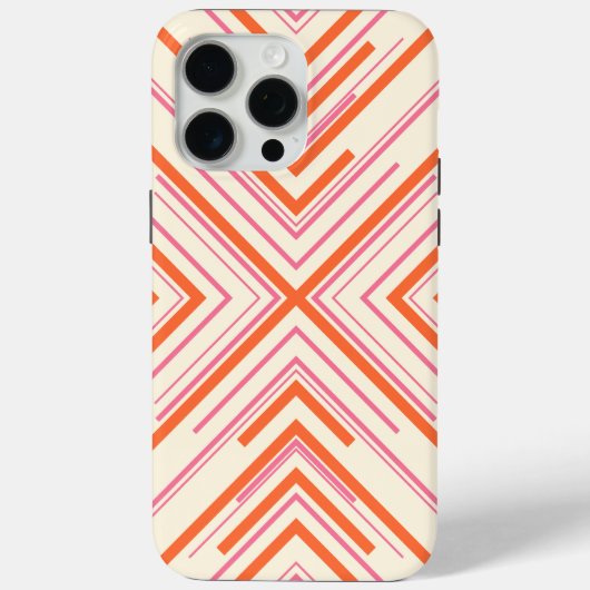 Coques Case-Mate iPhone Flèches en rose, orange et crème (Verso)