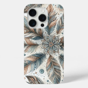 Coque iPhone 15 Pro Fleur à Plumes
