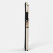 Coques Case-Mate iPhone Fleur abstrait terreuse et lignes de calligraphie (Dos/Droite)