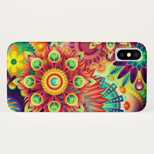 Coques Case-Mate iPhone Fleur abstraite Boho (Dos (Horizontal))