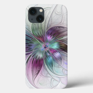 Case-Mate iPhone Case Fleur Abstraite Colorée Art Fractal Floral Moderne