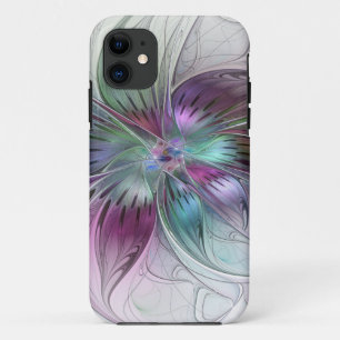 Case-Mate iPhone Case Fleur Abstraite Colorée Art Fractal Floral Moderne
