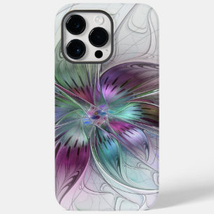 Coque Pour Pour iPhone 14 Pro Max Fleur Abstraite colorée Art moderne floral fractal