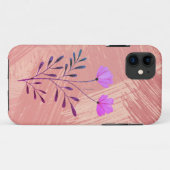 Coques Case-Mate iPhone Fleur Abstraite de pinceau rose  artistique (Dos (Horizontal))