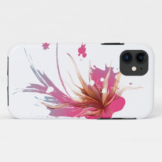 Coques Case-Mate iPhone Fleur Abstraite d'Hibiscus (Dos (Horizontal))