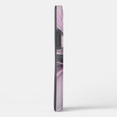 Coques Case-Mate iPhone Fleur abstraite fractale florale rose gris Meilleu (Verso / Droite)