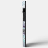 Coques Case-Mate iPhone Fleur Abstraite Fractale Moderne Avec Bleu (Verso / Gauche)