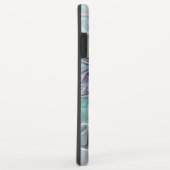 Coques Case-Mate iPhone Fleur Abstraite Fractale Moderne Avec Bleu (Dos/Droite)