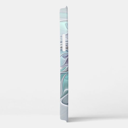 Coques Case-Mate iPhone Fleur Abstraite Fractale Moderne Avec Bleu (Verso / Droite)