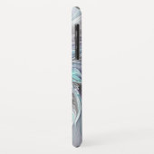 Coques Case-Mate iPhone Fleur Abstraite Fractale Moderne Avec Monogramme B (Dos/Gauche)