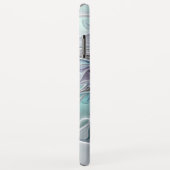 Coques Case-Mate iPhone Fleur Abstraite Fractale Moderne Avec Monogramme B (Dos/Droite)