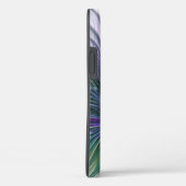 Coques Case-Mate iPhone Fleur Abstraite Moderne Art Fractal Vert Violet (Verso / Droite)