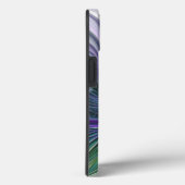 Coques Case-Mate iPhone Fleur Abstraite Moderne Art Fractal Vert Violet (Verso / Droite)