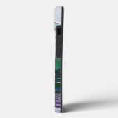 Coques Case-Mate iPhone Fleur Abstraite Moderne Art Fractal Vert Violet (Verso / Gauche)