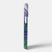 Coques Case-Mate iPhone Fleur Abstraite Moderne Art Fractal Vert Violet (Verso / Droite)