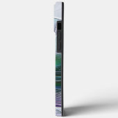 Coques Case-Mate iPhone Fleur Abstraite Moderne Art Fractal Vert Violet (Verso / Gauche)
