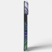 Coques Case-Mate iPhone Fleur Abstraite Moderne Art Fractal Vert Violet (Verso / Droite)