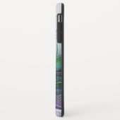 Coques Case-Mate iPhone Fleur Abstraite Moderne Art Fractal Vert Violet (Dos/Gauche)