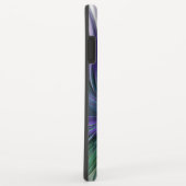 Coques Case-Mate iPhone Fleur Abstraite Moderne Art Fractal Vert Violet (Dos/Droite)