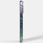 Coques Case-Mate iPhone Fleur Abstraite Moderne Art Fractal Vert Violet (Verso / Droite)