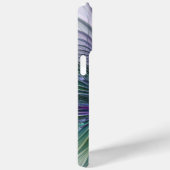 Coques Case-Mate iPhone Fleur Abstraite Moderne Fractale Verte Violette (Verso / Droite)