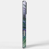 Coques Case-Mate iPhone Fleur Abstraite Moderne Fractale Verte Violette (Verso / Droite)