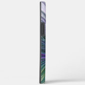 Coques Case-Mate iPhone Fleur Abstraite Moderne Fractale Verte Violette (Verso / Droite)