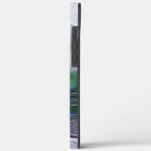 Coques Case-Mate iPhone Fleur Abstraite Moderne Fractale Verte Violette (Verso / Gauche)