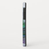 Coques Case-Mate iPhone Fleur Abstraite Moderne Fractale Verte Violette (Dos/Gauche)
