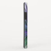 Coques Case-Mate iPhone Fleur Abstraite Moderne Fractale Verte Violette (Dos/Droite)