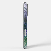 Coques Case-Mate iPhone Fleur Abstraite Moderne Fractale Verte Violette (Verso / Droite)