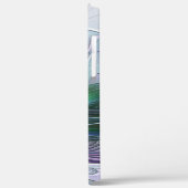 Coques Case-Mate iPhone Fleur Abstraite Verte Violette Art Fractal Initial (Verso / Gauche)