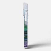 Coques Case-Mate iPhone Fleur Abstraite Violette Verte Art Fractal Initial (Verso / Gauche)