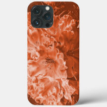 Fleur agrandie avec léger relief, saumon brun