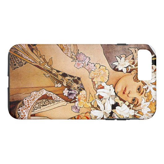 Coques Case-Mate iPhone Fleur Alphonse Mucha (Dos (Horizontal))