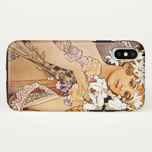 Coques Case-Mate iPhone Fleur Alphonse Mucha (Dos (Horizontal))