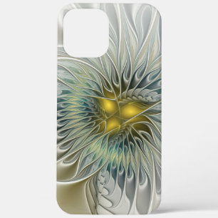 Case-Mate iPhone Case Fleur argentée dorée Fantastique Art fractal abstr