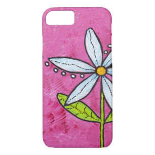 Coques Pour iPhone Fleur blanc de marguerite rose